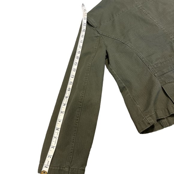 SONOMA Green Blazer Jacket Sz PL Petite Large 100% Cotton Button Up - Picture 12 of 16